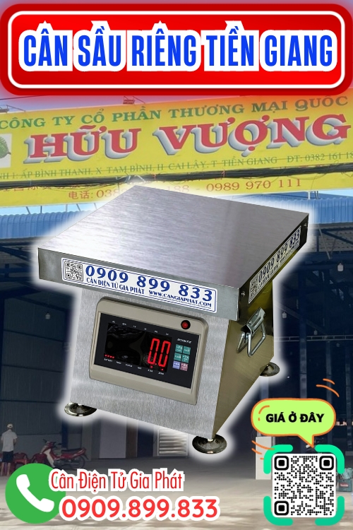 Cân điện tử cân sầu riêng 100kg 200kg 300kg ở Tiền Giang - vựa sầu riêng Hữu Vượng