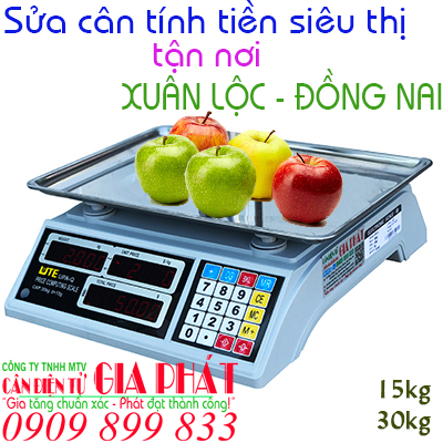 Sửa cân điện tử tính tiền siêu thị ở tại Xuân Lộc Đồng Nai 15kg 30kg