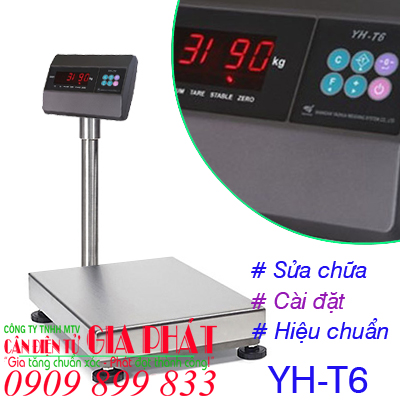 Sửa cân bàn điện tử YHT6, hướng dẫn tự thay đầu cân YH-T6, thay loadcell cảm biến lực cân bàn YHT6