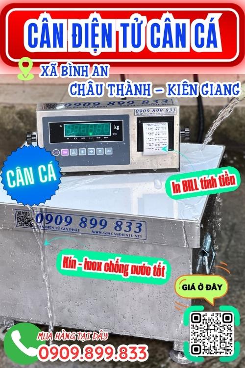 Cân điện tử cân cá chống nước in bill 100kg 200kg 300kg ở Châu Thành Kiên Giang
