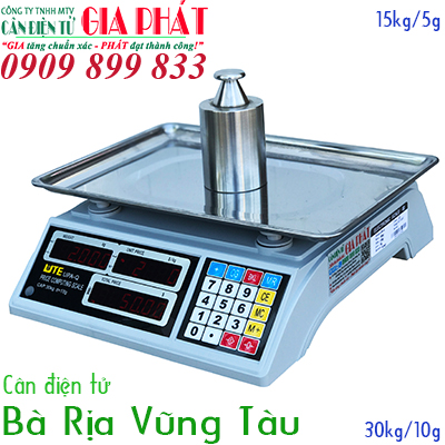 Cân điện tử Bà Rịa Vũng Tàu cân tính tiền siêu thị 15kg 30kg