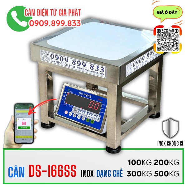 Cân điện tử DS-166SS 100kg 200kg 300kg 500kg inox