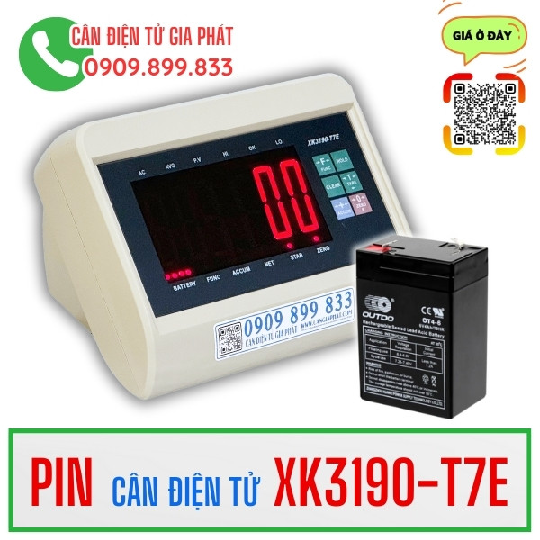 Pin cân điện tử XK3190-T7E 6V - Sửa cân điện tử DS-166SS