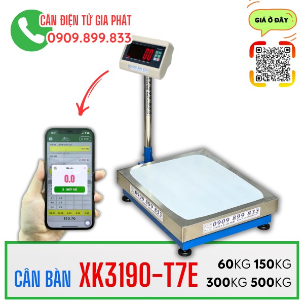 Cân bàn điện tử XK3190-T7E 30kg 60kg 100kg 150kg 200kg 300kg 500kg