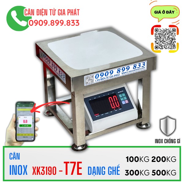 Cân điện tử XK3190-T7E 100kg 200kg 300kg 500kg inox