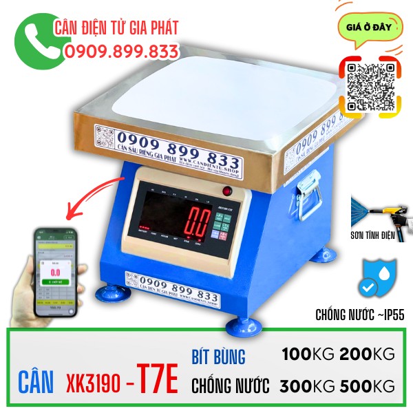 Cân điện tử XK3190-T7E chống nước 100kg 200kg 300kg 500kg