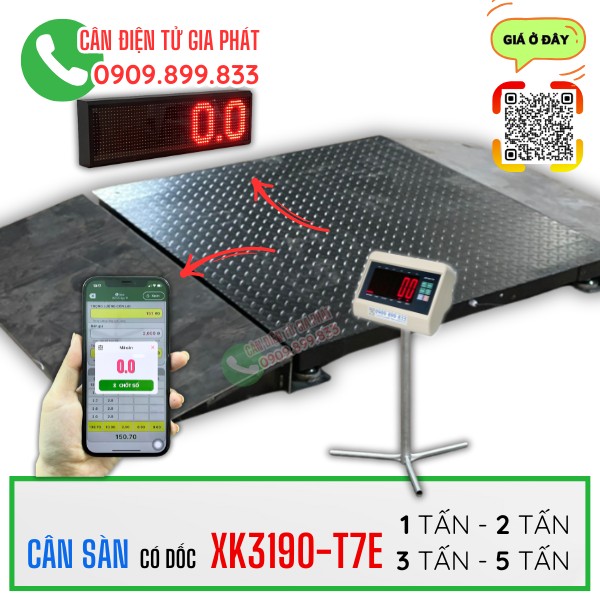 Cân điện tử XK3190-T7E có 2 dốc 1 tấn 2 tấn 3 tấn