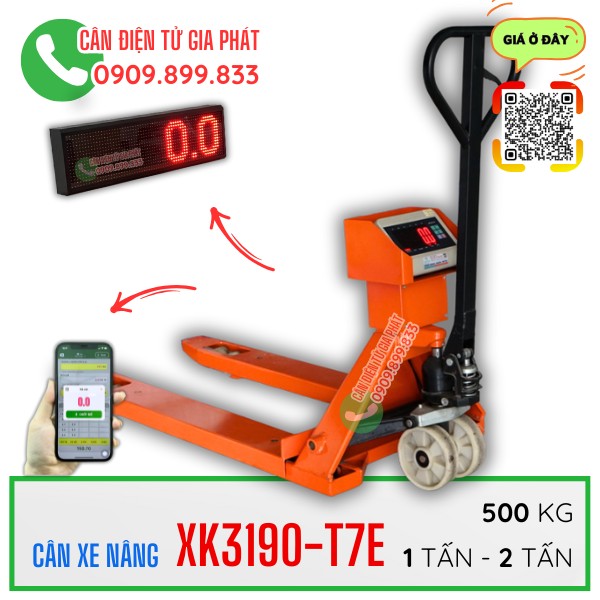 Cân điện tử xe nâng XK3190-T7E 500kg 1 tấn 2 tấn