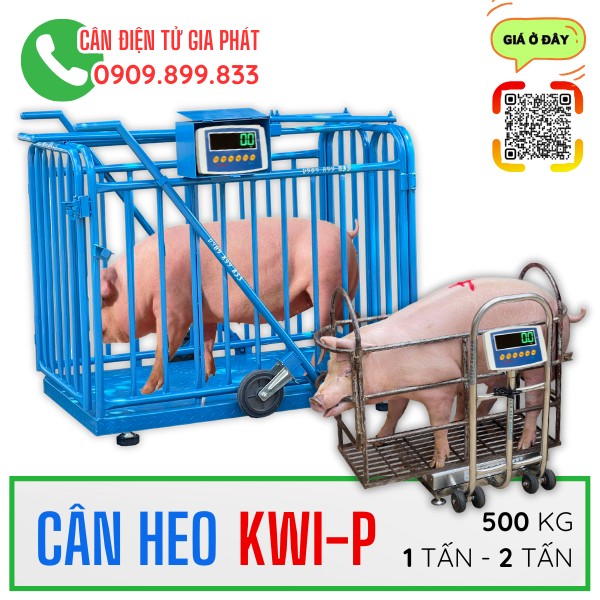 Cân điện tử cân heo cân lợn Kanext KWI-P 300kg 500kg 1 tấn 2 tấn