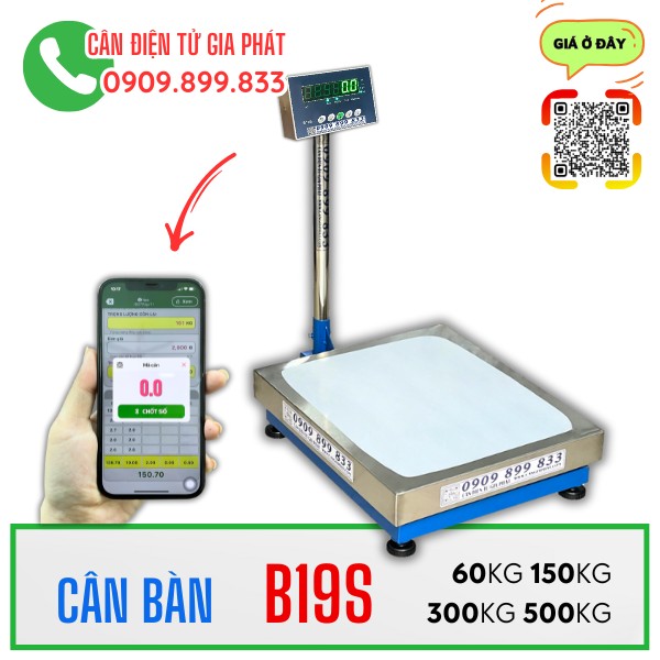 Cân bàn điện tử B19S 30kg 60kg 100kg 150kg 200kg 300kg 500kg