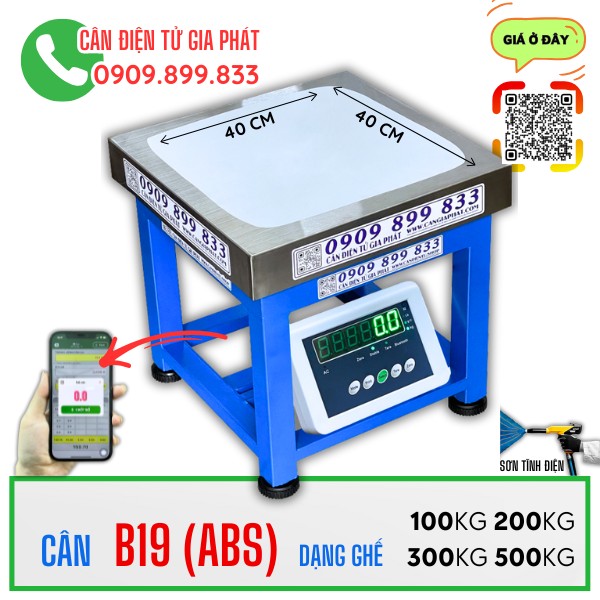 Cân điện tử B19 100kg 200kg 300kg 500kg sơn tĩnh điện