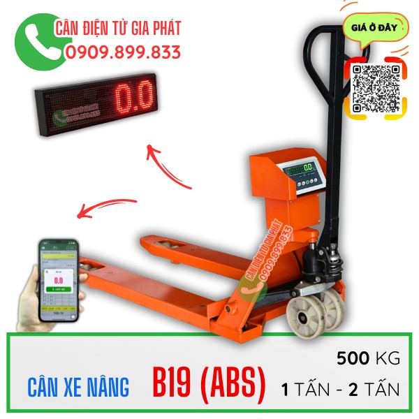 Cân điện tử xe nâng B19 500kg 1 tấn 2 tấn