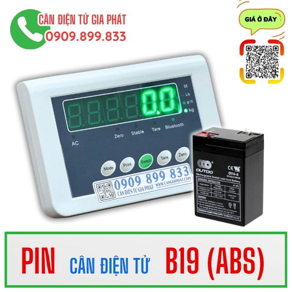 Pin cân điện tử B19 6V - Sửa cân điện tử DS-166SS