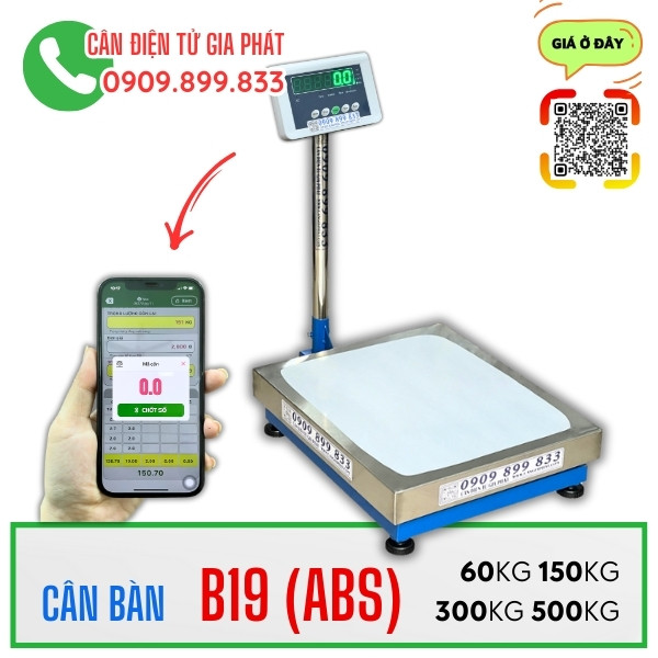 Cân bàn điện tử B19 30kg 60kg 100kg 150kg 200kg 300kg 500kg