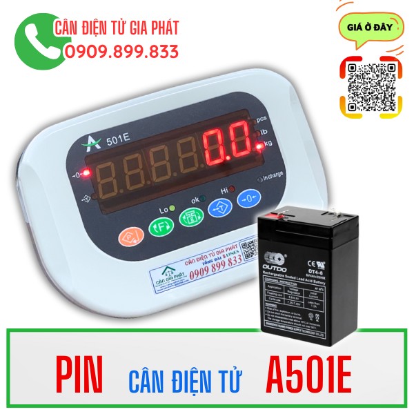 Pin cân điện tử A501E 6V - Sửa cân điện tử A501E