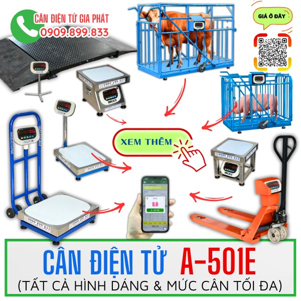 Cân điện tử A501E 60kg 150kg 300kg 500kg 1 tấn 2 tấn 3 tấn 5 tấn 10 tấn