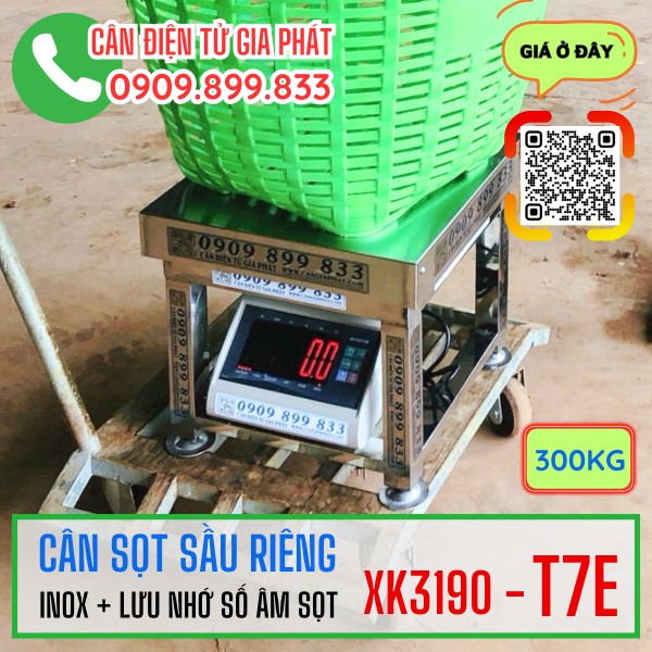 Cân sọt sầu riêng inox XK3190-T7E 150kg 200kg 300kg