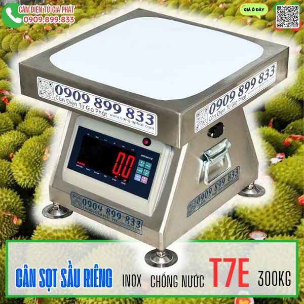 Cân sầu riêng inox Xk3190-T7E 150kg 200kg 300kg inox chống nước