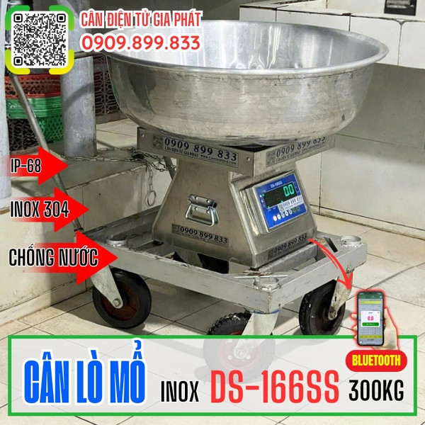 Cân điện tử inox cân thịt gà vịt trong lò mổ 200kg 300kg 500kg