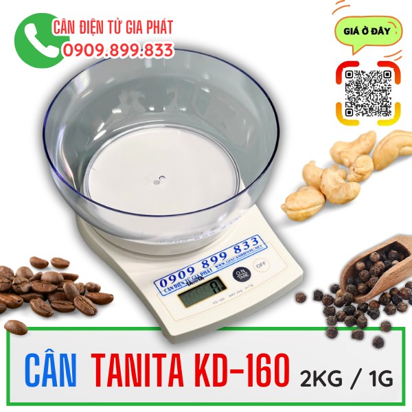 Cân điện tử Tanita KD160 2kg cân tiêu cân hạt điều cân cà phê