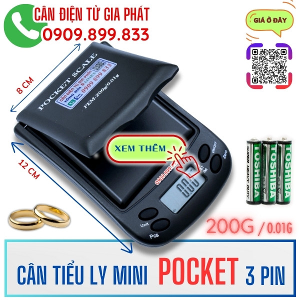 Cân điện tử Pocket 200g