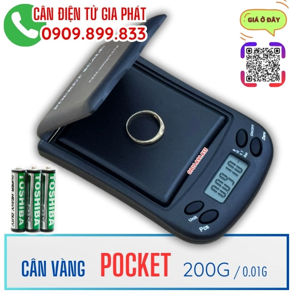 Cân tiểu ly Pocket 200g cân vàng mini bỏ túi