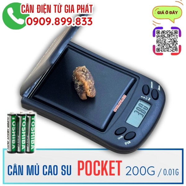 Cân tiểu ly Pocket 200g / 0.01g cân đo độ mủ cao su