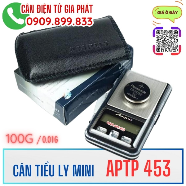 Cân điện tử APTP 453 100g mini bỏ túi - cân tiểu ly 100g 200g 300g 500g nhỏ nhất