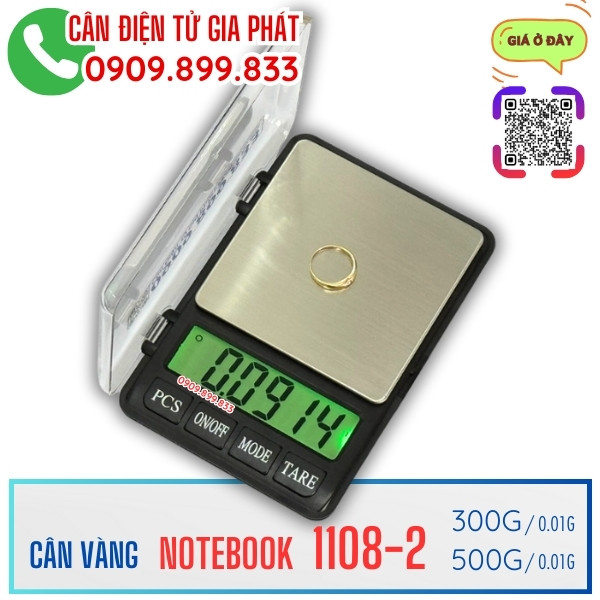 Cân điện tử Notebook 1108-2 300g 500g cân vàng