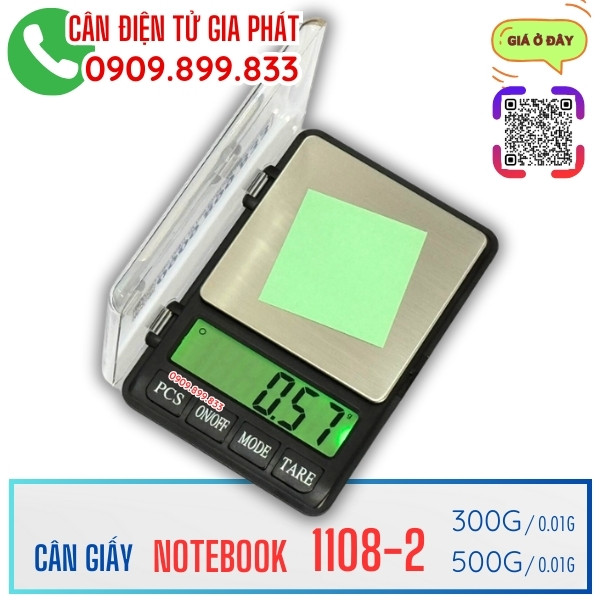 Cân điện tử Notebook 1108-2 300g 500g cân giấy