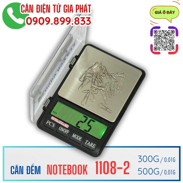 Cân điện tử Notebook 1108-2 300g 500g cân đếm hàng mẫu