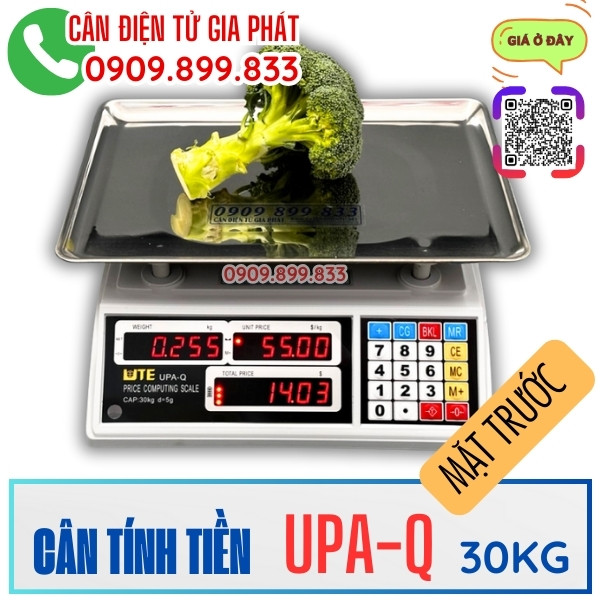 Cân điện tử tính tiền UPA-Q 30kg 2 mặt số