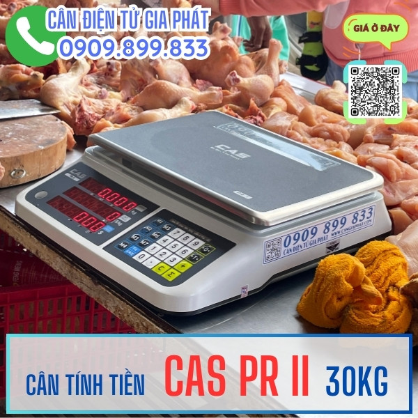 Cân điện tử tính tiền Cas PR II 15kg 30kg Korea