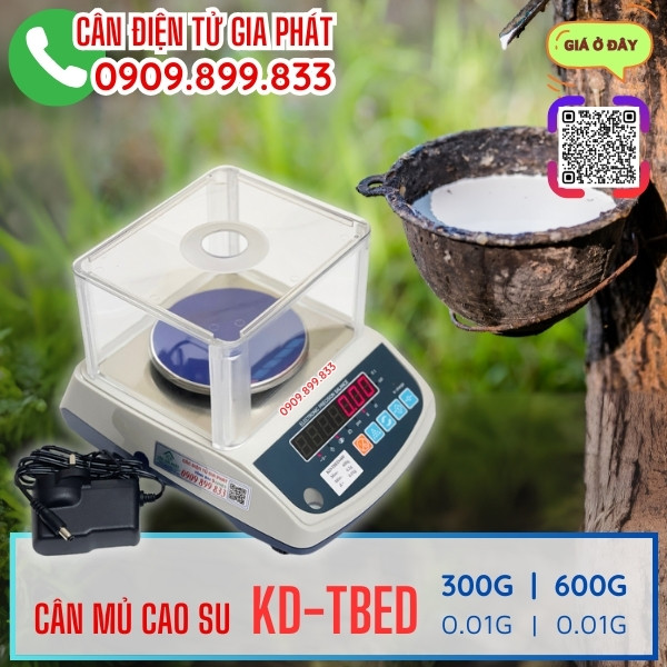 Cân điện tử KD-TBED 300g 600g cân mủ cao su