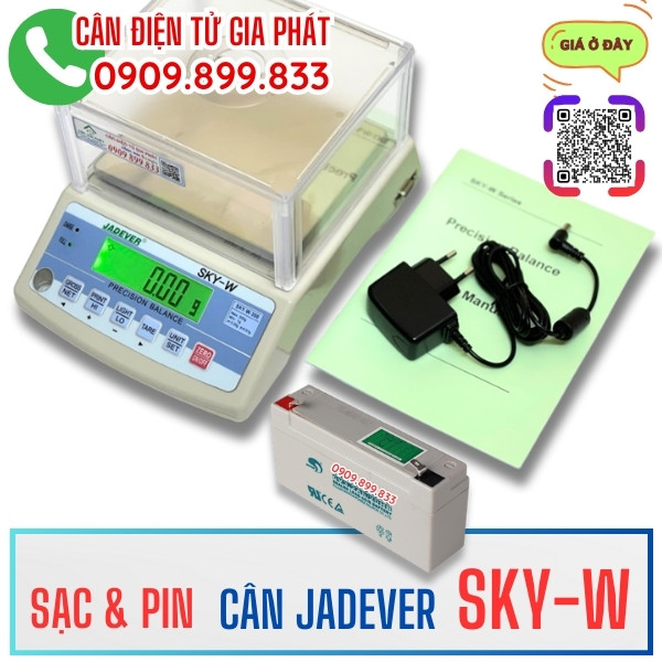 Pin & adapter sạc cân điện tử Jadever SKY-W