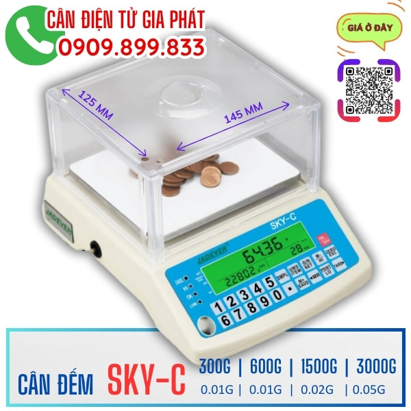 Cân đếm điện tử Jadever SKY-C 300g 600g 1500g 3000g