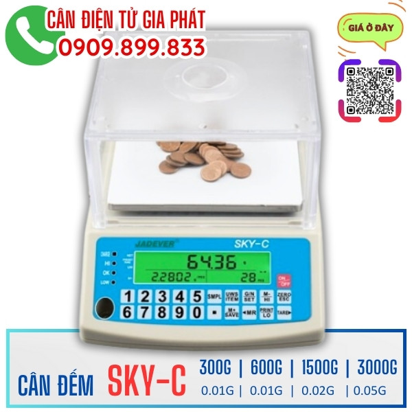 Cân điện tử Jadever SKY-C 300g 600g 1500g 3000g