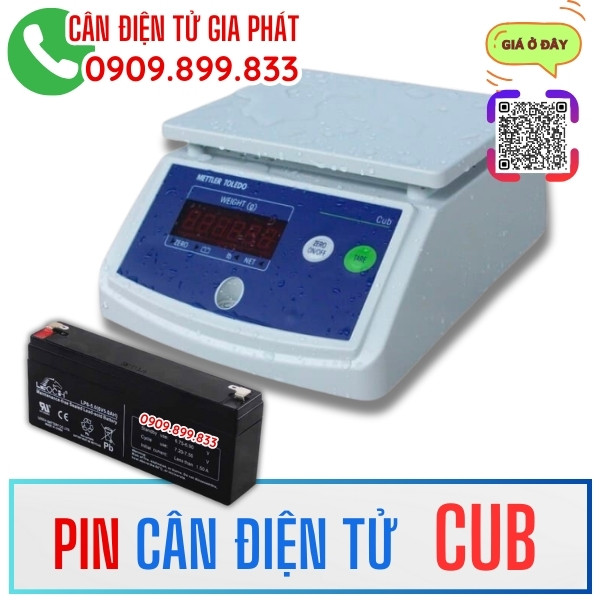 Pin cân điện tử Mettler Toledo CUB 3kg 7.5kg 15kg 30kg - pin cân điện tử 6V