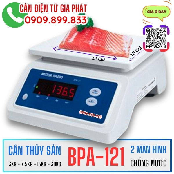 Cân điện tử chống nước BPA-121 3kg 7.5kg 15kg 30kg