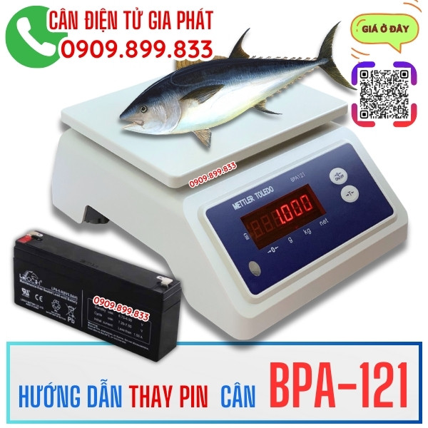 Hướng dẫn thay pin cân điện tử BPA-121 3kg 7.5kg 15kg 30kg