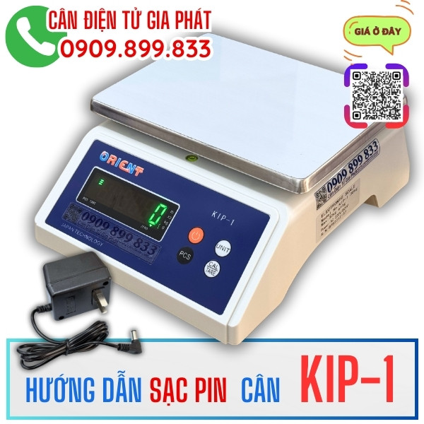 Hướng dẫn sạc pin cân điện tử chống nước KIP-1 3kg 6kg 15kg 30kg