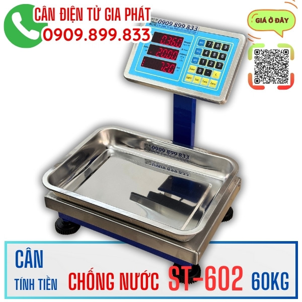 Cân tính tiền chống nước ST-602 30kg 40kg 50kg 60kg