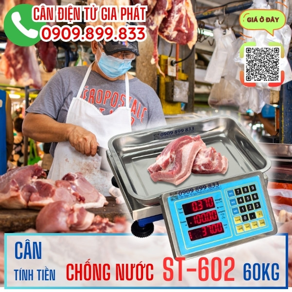 Cân tính tiền ST-602 30kg 40kg 60kg bán thịt heo thịt bò thịt gà