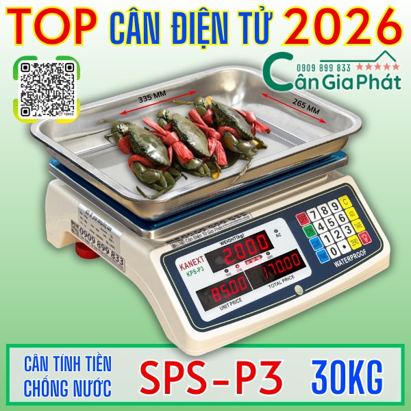 Cân tính tiền bán thịt cá hải sản 15kg 30kg năm 2026