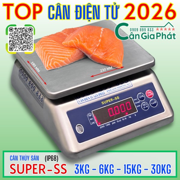 Cân điện tử chống nước 3kg 6kg 15kg 30kg năm 2026