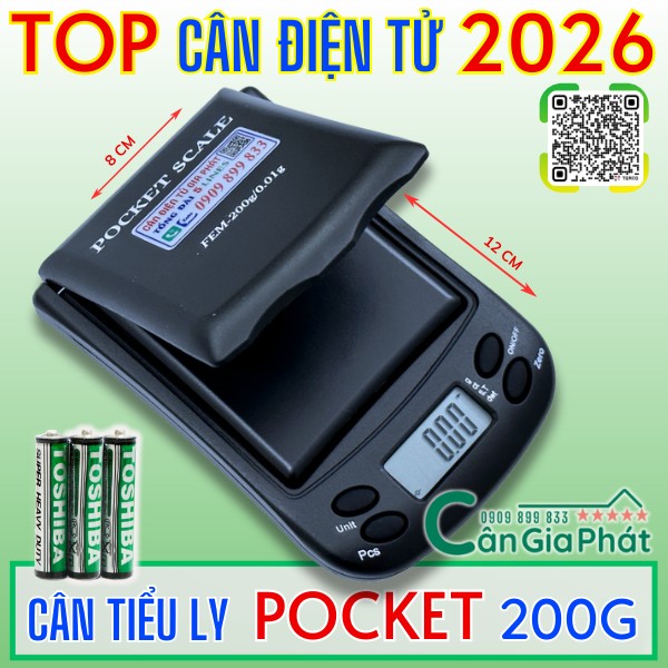 C&acirc;n tiểu ly 100g 200g 300g 500g 2026 Pocket