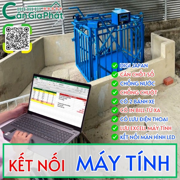 C&acirc;n điện tử c&acirc;n heo kết nối m&aacute;y t&iacute;nh in bill lưu dữ liệu