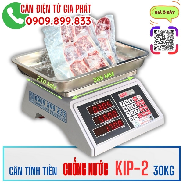 Cân điện tử tính tiền KIP-2 30kg chống nước tốt nhất