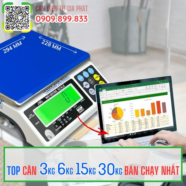 C&acirc;n điện tử 6kg kết nối m&aacute;y t&iacute;nh C&acirc;n Điện Tử Gia Ph&aacute;t
