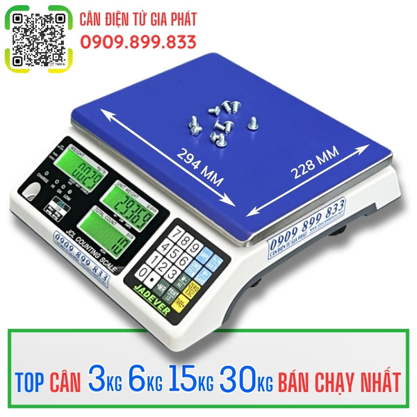 C&acirc;n điện tử 30kg đếm số lượng ốc v&iacute;t d&acirc;y k&eacute;o phụ liệu may mặc